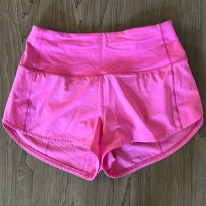 Lululemon SONIC PINK 4” Speed Up Running Short Women’s size 4 NWOT